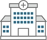 Symbolbild Krankenhaus Symbolbild Krankenhaus - gezeichnetes Krankenhaus